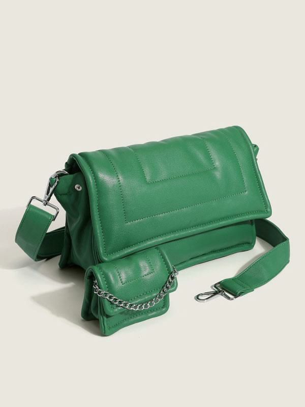 Accessories |   Bags Green PU Leather Square Cross Body Strap Chic Bags Accessories Accessories