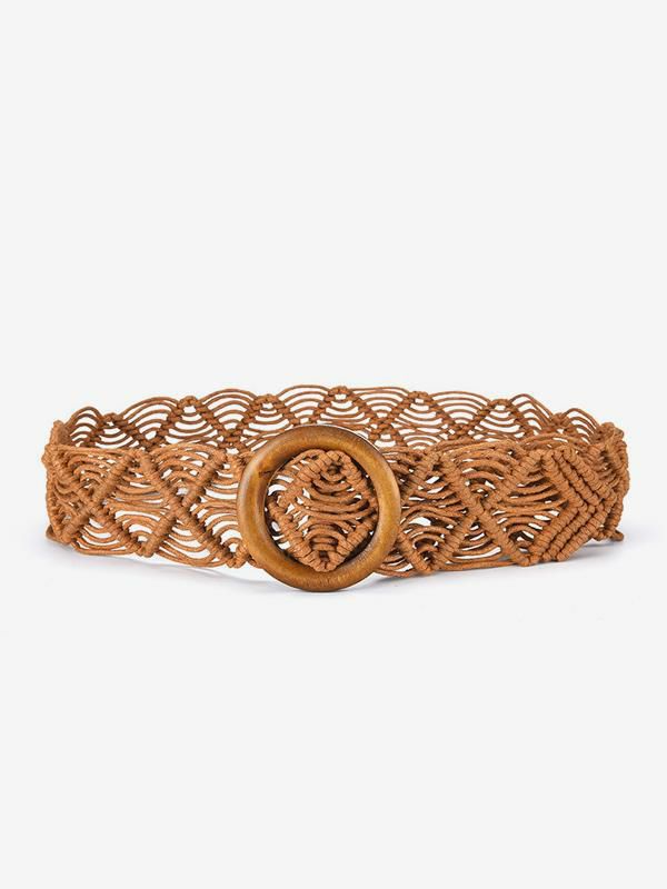 Accessories |   Bohemian Belt Cutout Ring Detailed Chic Belts Accessories Accessories