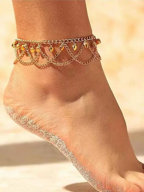 Accessories |   Delicate Anklet Bell Layered Beach Vacation Ankle Bracelet Accessories Accessories