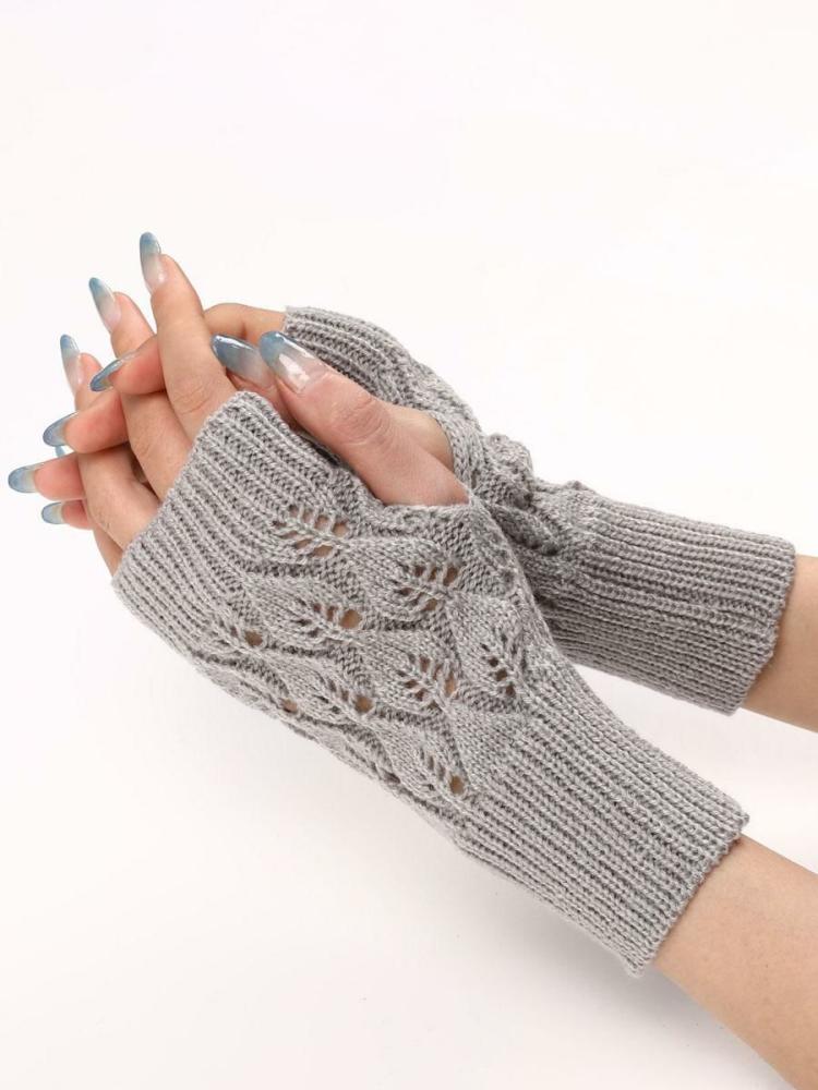 Accessories |   Gloves Cut Out Fingerless Winter Warm Knitted Gloves Accessories Accessories