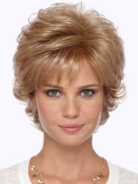 Accessories |   Gold Heat-resistant Fiber Side Parting Beautiful Woman’s Short Wig Accessories Accessories