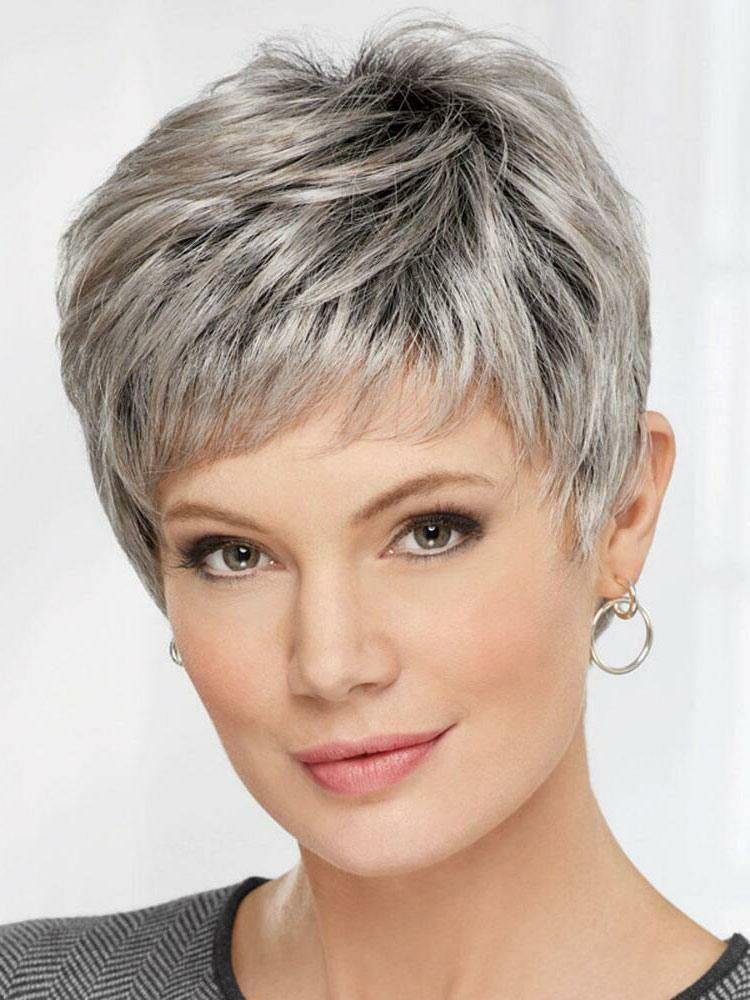 Accessories |   Human Hair Wigs For Woman Silver Tousled Short Curly Wigs Accessories Accessories