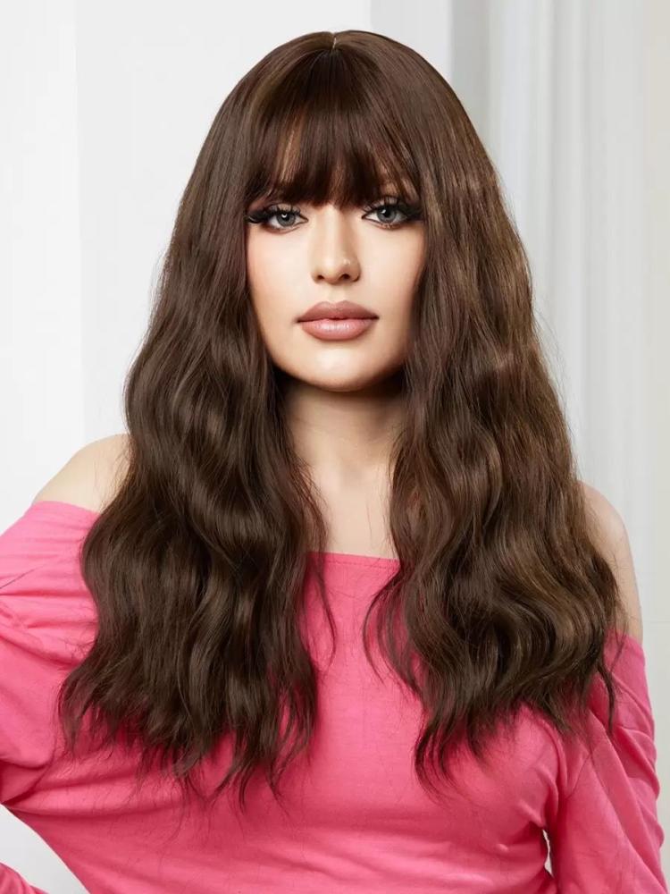 Accessories |   Medium Wigs Synthetic Wigs Wigs Tan Blunt Fringe Rayon Medium Medium Wig For Women Accessories Accessories