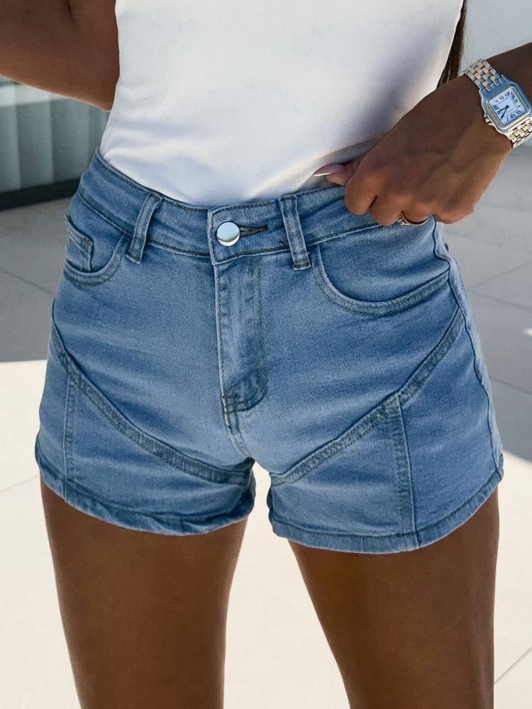 Bottoms |   Cowboy Patchwork Jeans High Waist Spring Denim Shorts For Women Bottoms Bottoms