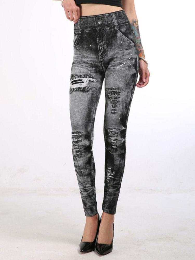 Bottoms |   High Waisted Leggings Stretchy Jeans Like Women Bottom Bottoms Bottoms