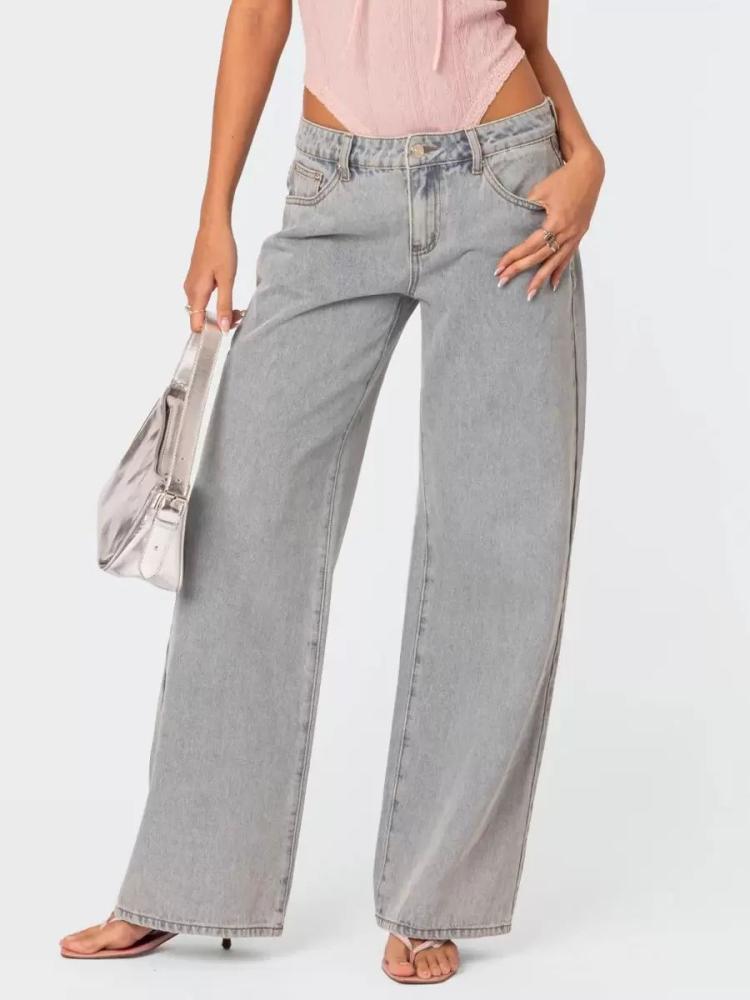 Bottoms |   Woman’s Jeans Casual Pockets Natural Waist Denim Bottoms Bottoms