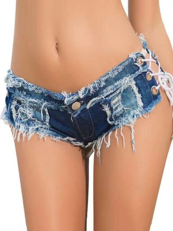 Clubwear |   Clubwear Sexy Deep Blue Denim Shorts Sexy Hot Pants Clothing Clubwear