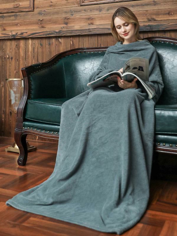 Home Wear |   Blankets Deep Gray Chic Wearable Blankets Clothing Home Wear