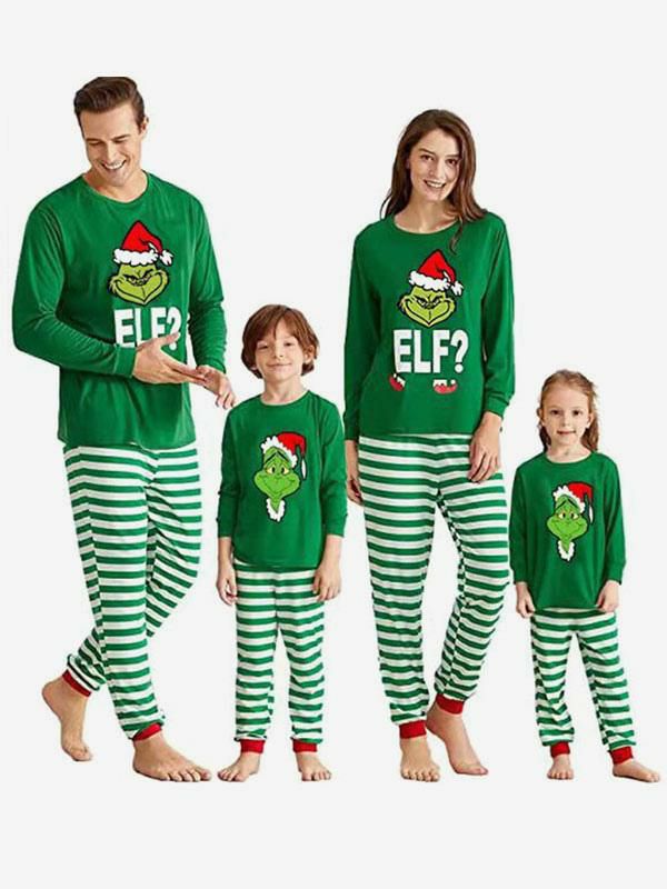 Home Wear |   Christmas Matching Family Pajamas Toddler’s Baby’s  Cotton Pants Top Sets Clothing Home Wear