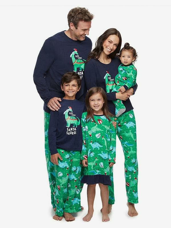 Home Wear |   Matching Family Christmas Pajamas Adult’s Kid’s Cotton Pyjamas Clothing Home Wear