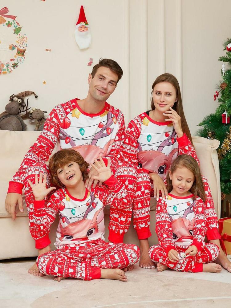 Home Wear |   Matching Family Christmas Pajamas Kid’s Adult’s Christmas Pattern Homewear Clothing Home Wear