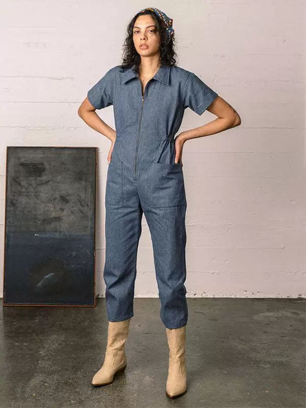 Jumpsuits |   Gray Turndown Collar Short Sleeves Polyester Straight Summer Playsuit Clothing Jumpsuits