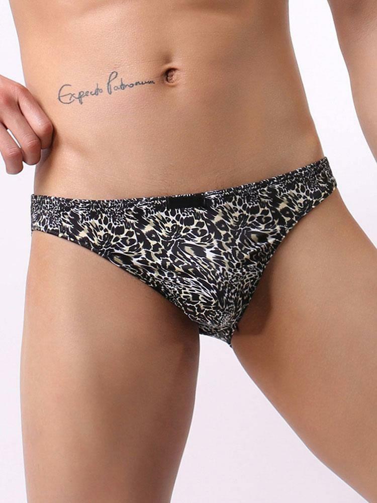 Lingerie |   Male Sexy Tanga Panties Leopard Print Nylon Men Lingerie Clothing Lingerie