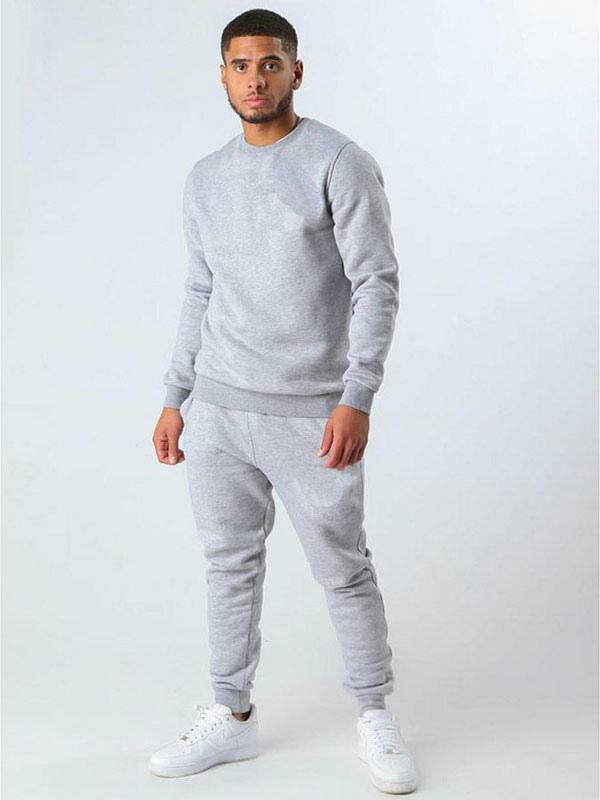 Men’s Clothing |   Activewear 2-Piece Long Sleeves Jewel Neck Grey Clothing Men's Clothing