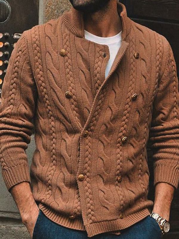 Men’s Clothing |   Clothing Cardigan For Men Sweaters Cardigans Casual Long Sleeves Coffee Brown Coffee Brown Fashionable Clothing Men's Clothing