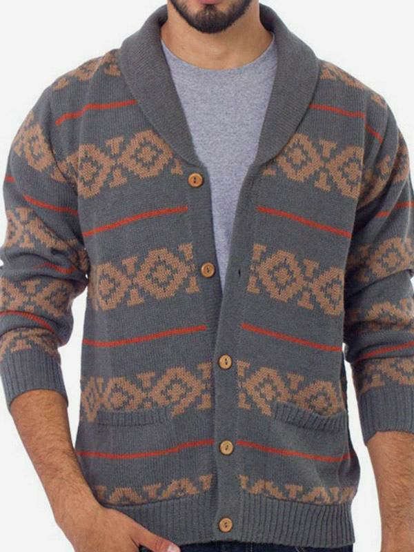 Men’s Clothing |   Clothing Cardigan For Men Sweaters Cardigans Lounge Long Sleeves Gray Gray Comfy Clothing Men's Clothing