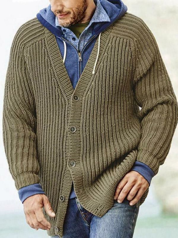 Men’s Clothing |   Clothing Cardigan For Men Sweaters Cardigans Lounge Long Sleeves Hunter Green Hunter Green Fashionable Clothing Men's Clothing