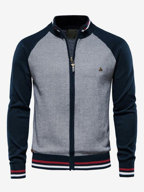 Men’s Clothing |   Clothing Cardigan Sweaters Cardigans Comfy Stripes Long Sleeves Special Dark Navy Dark Navy Clothing Men's Clothing