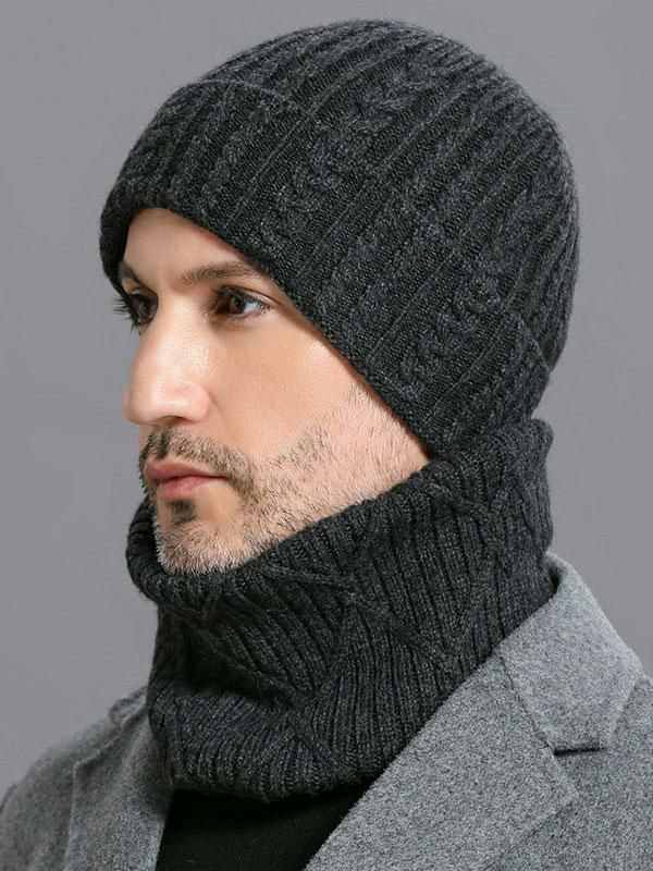 Men’s Clothing |   Hats For Men Fabulous Wool Winter Warm Knitted Hats Clothing Men's Clothing