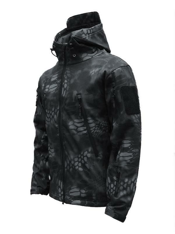 Men’s Clothing |   Jacket Hooded Zipper Polyester Fashionable Black Jacket Clothing Men's Clothing