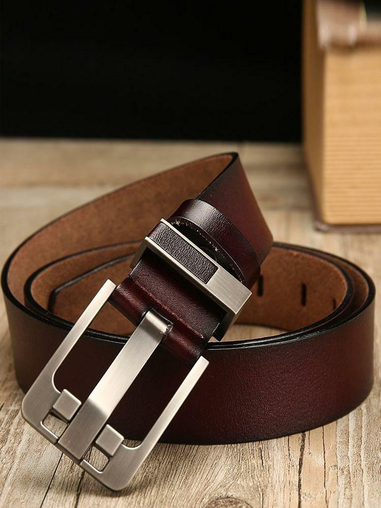 Men’s Clothing |   Men Belt Fashion Faux Leather Coffee Brown PU Leather Belt Clothing Men's Clothing