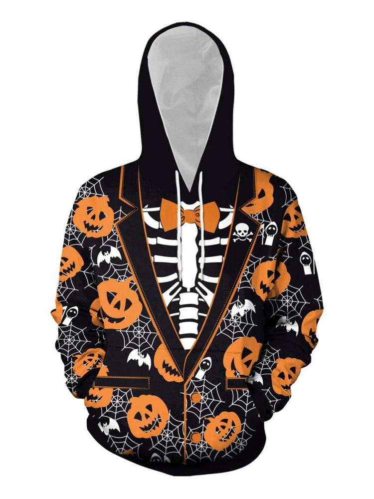 Men’s Clothing |   Men Hoodies Hooded Long Sleeves Polyester Scary Sweatshirt Clothing Men's Clothing