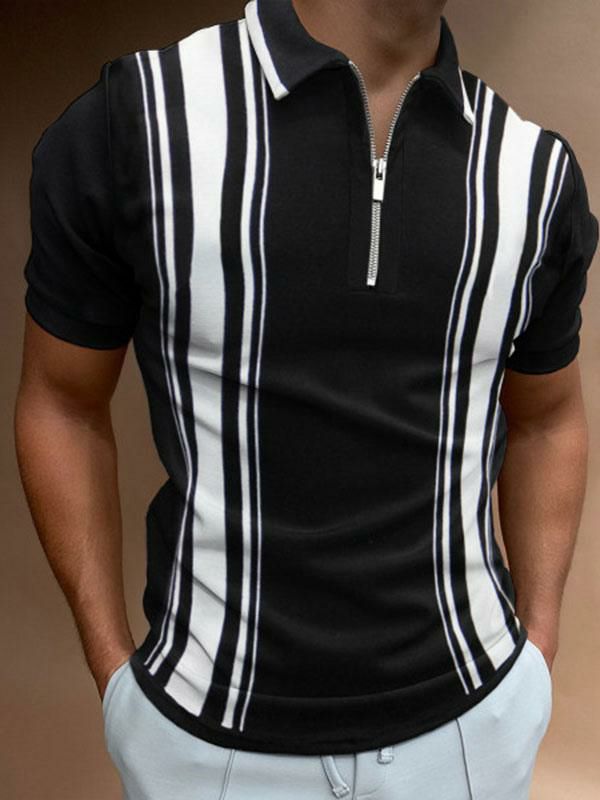 Men’s Clothing |   Polo Shirt For Men Short Sleeves Regular Fit Black Fashionable Polo Shirts Clothing Men's Clothing