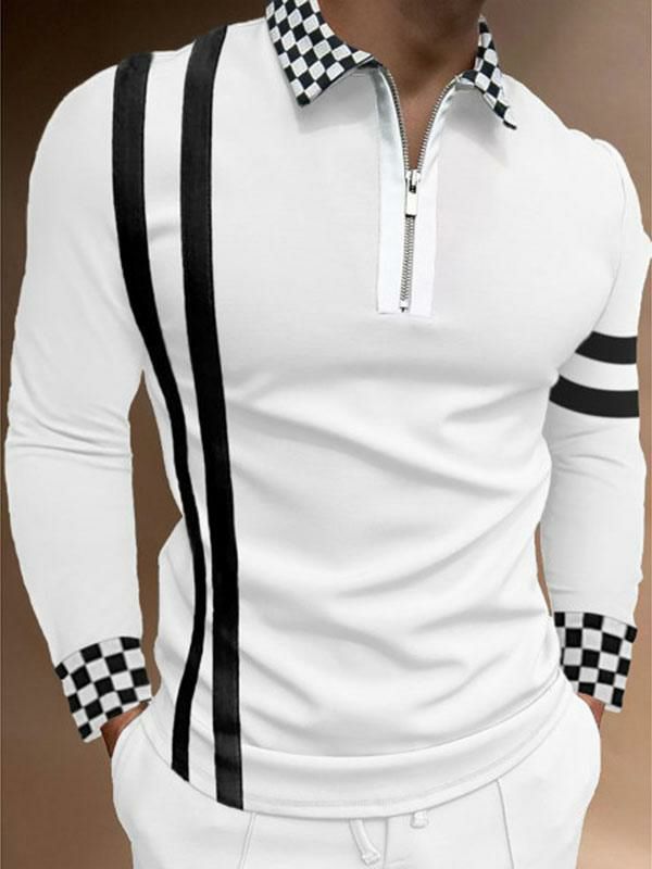 Men’s Clothing |   Polo Shirt Short Sleeves Regular Fit White Smart Polo Shirts Clothing Men's Clothing