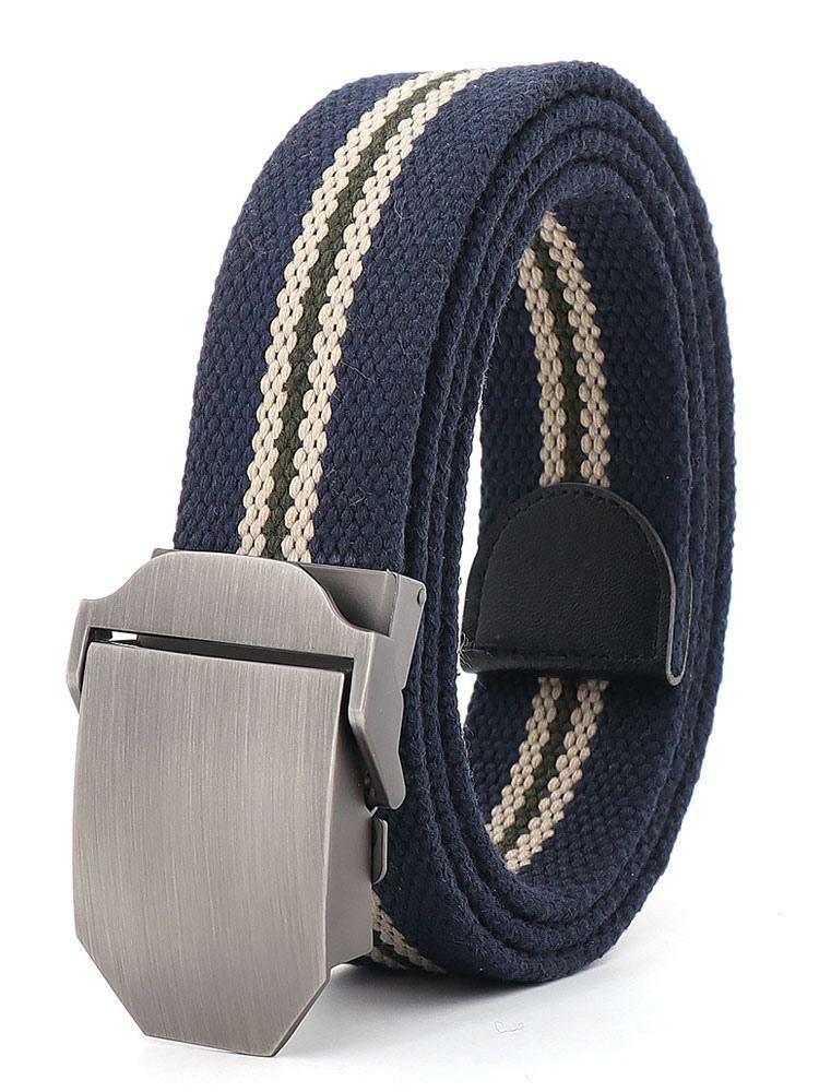 Men’s Clothing |   Quality Belt For Men Two-Tone Canvas Navy Blue Belt Clothing Men's Clothing