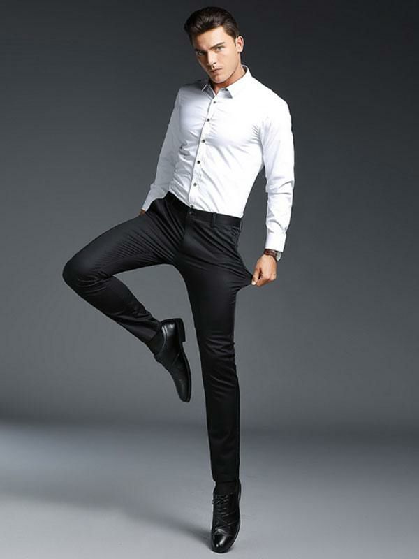 Men’s Clothing |   Stretchable Dress Pants Black Clothing Men's Clothing