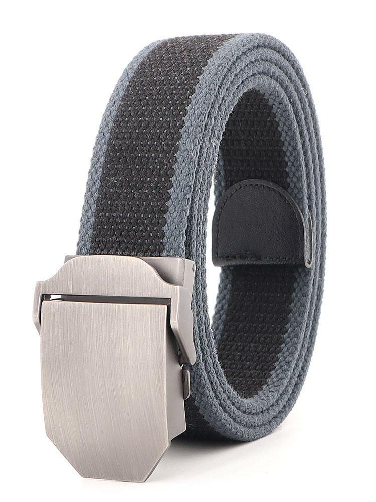 Men’s Clothing |   Stylish Belt For Men Two-Tone Canvas Deep Gray Belt Clothing Men's Clothing