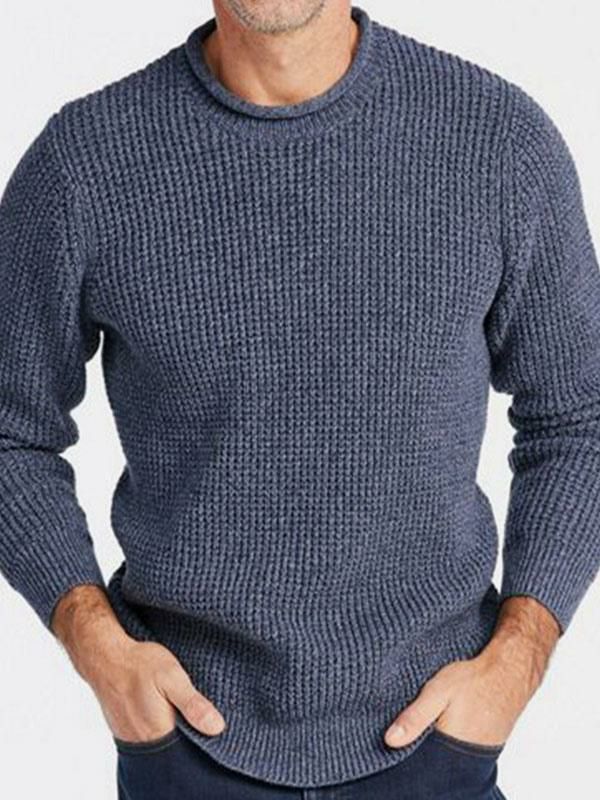 Men’s Clothing |   Sweaters Pullover Knitwear High Collar Winter Dark Navy Dark Navy Clothing Men's Clothing