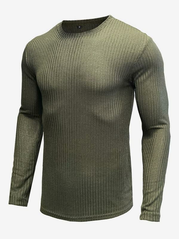 Men’s Clothing |   Sweaters Pullover Knitwear Jewel Neck Fall Hunter Green Gray Clothing Men's Clothing