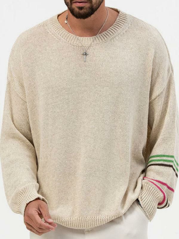 Men’s Clothing |   Sweaters Pullover Knitwear Jewel Neck Spring Apricot Apricot Clothing Men's Clothing