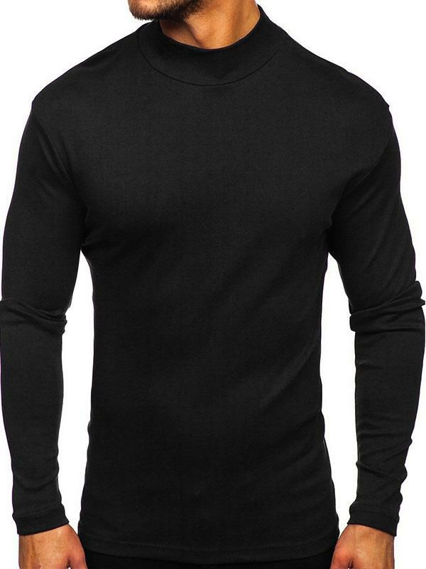 Men’s Clothing |   T-shirts Casual High Collar Oversized Long Sleeves Clothing Men's Clothing