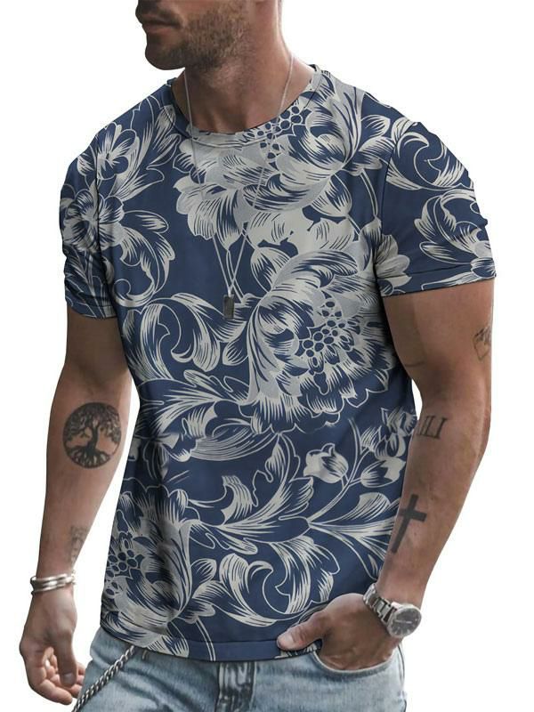 Men’s Clothing |   T-shirts Casual Jewel Neck Color Block Short Sleeves Clothing Men's Clothing