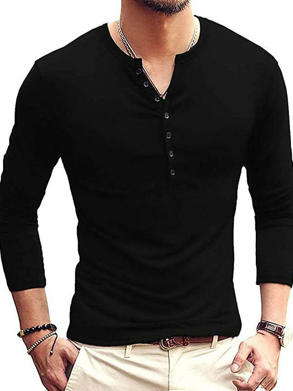 Men’s Clothing |   T-shirts Casual Jewel Neck Oversized Long Sleeves Clothing Men's Clothing