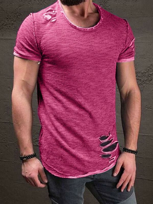 Men’s Clothing |   T-shirts Casual Jewel Neck Short Sleeves Clothing Men's Clothing