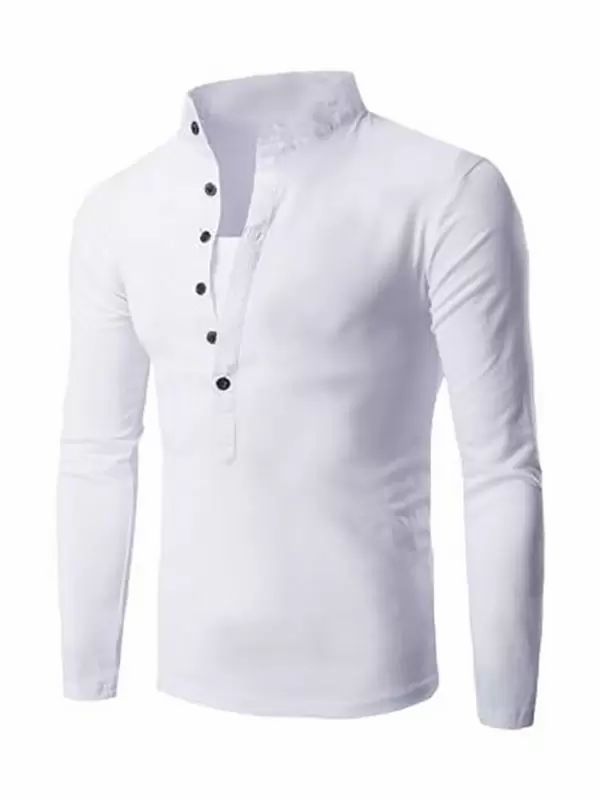 Men’s Clothing |   T-shirts Chic Jewel Neck Long Sleeves Clothing Men's Clothing