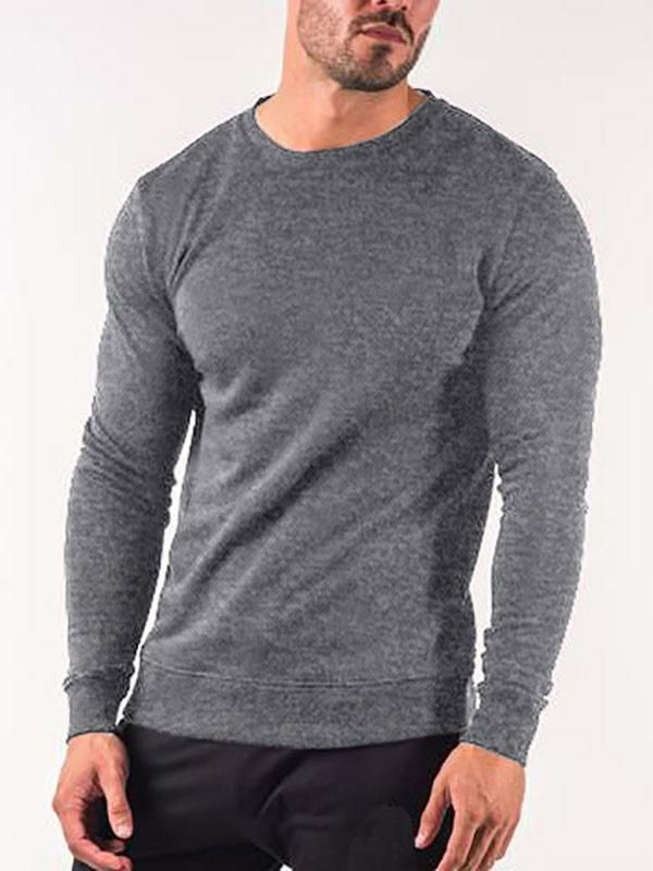 Men’s Clothing |   T-shirts Chic Jewel Neck Long Sleeves Clothing Men's Clothing