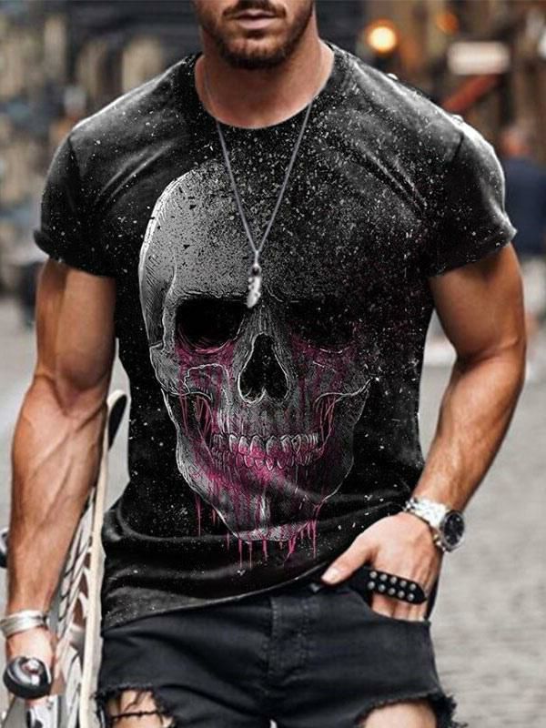 Men’s Clothing |   T-shirts Chic Jewel Neck Printed Short Sleeves Clothing Men's Clothing