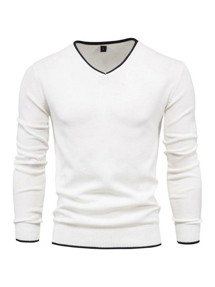 Men’s Clothing |   V Neck Long Sleeve Pullover Sweaters Clothing Men's Clothing