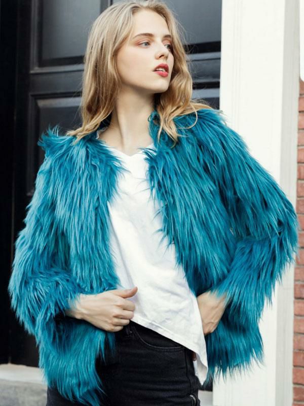 Outerwear |   Faux Fur Coat Winter Short Outerwear For Women 2024 Clothing Outerwear