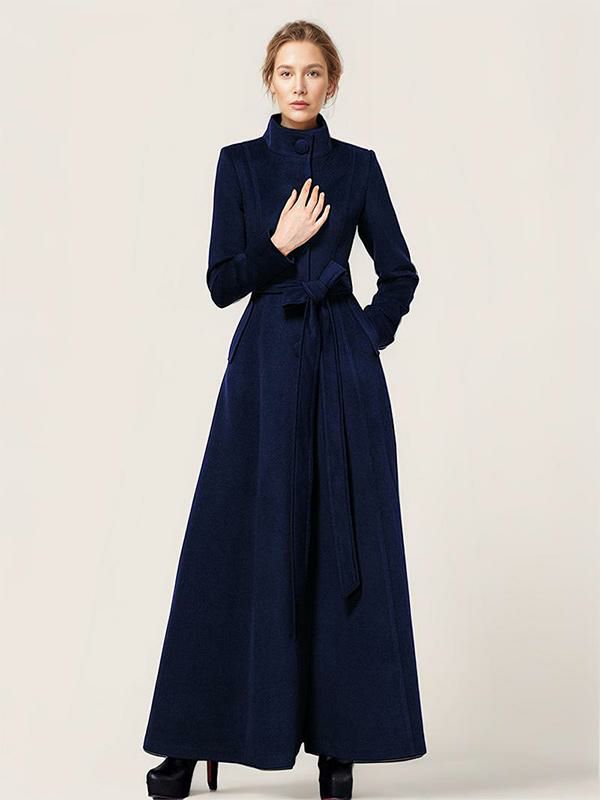 Outerwear |   Long Wool Coat For Woman Warm Winter Outerwear 2024 Clothing Outerwear