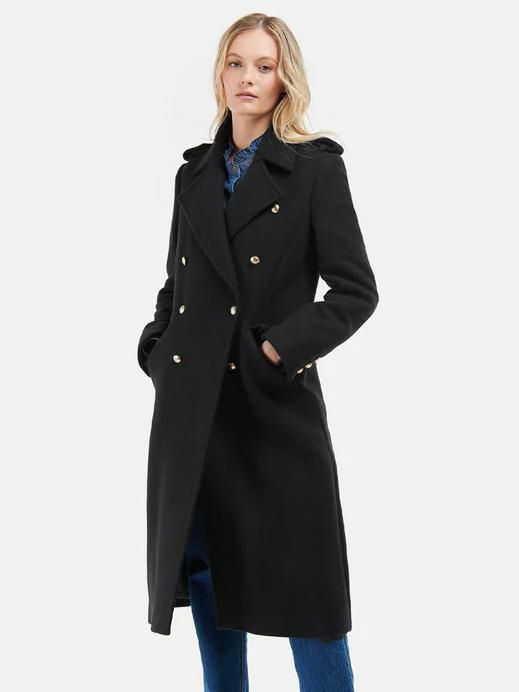 Outerwear |   Longline Overcoat Lapel Double Breast Slant Pockets Outerwear Clothing Outerwear