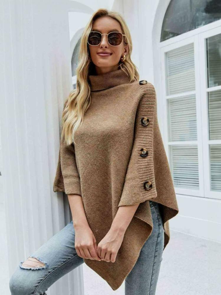 Outerwear |   Poncho For Women High Collar Cape Spring Outerwear Clothing Outerwear