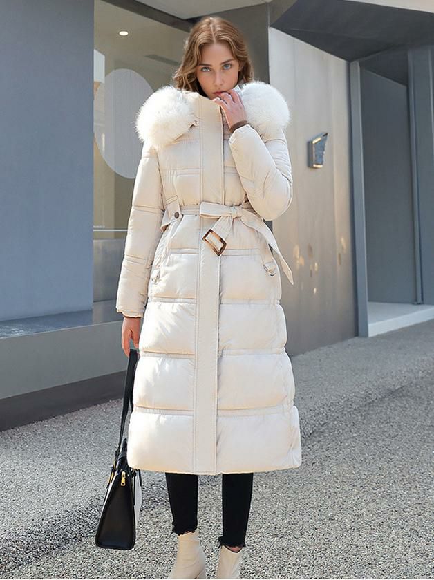 Outerwear |   Puffer Coats For Women Stand Collar Faux Fur Long Winter Outerwear Clothing Outerwear