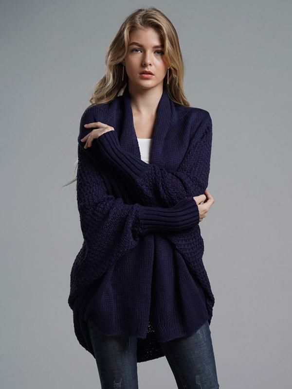 Outerwear |   Sweater Batwing Sleeves Open Front Cardigans For Fall Winter Clothing Outerwear