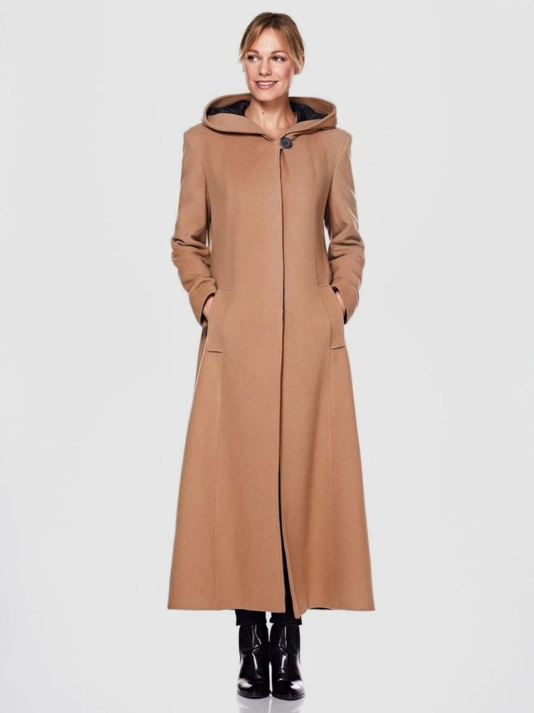 Outerwear |   Women Wrap Coat Hooded Warmth Oversized Woolen Winter Outerwear Clothing Outerwear