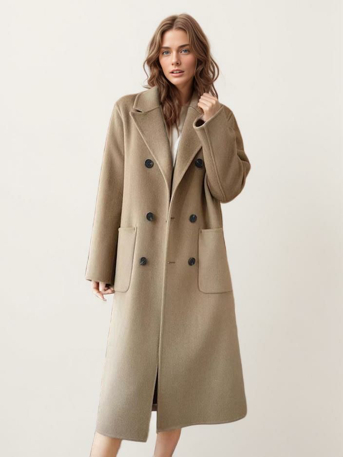 Outerwear |   Wool Coats Single-Breasted Lapel Long Sleeves Winter Outerwear Clothing Outerwear